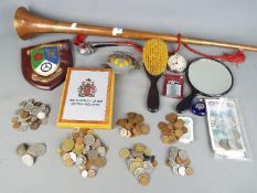 A mixed lot of collectables comprising automobilia related items to include a vintage Morris Minor