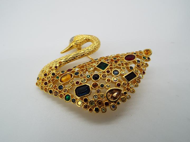 Swarovski - Three boxed Swarovski crystal encrusted brooches, two from the Jewelers Collection, - Image 2 of 4