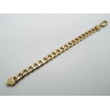 A 9ct yellow gold curb chain bracelet, stamped 375, approximately 9 cm (l) and 25.9 grams all in.