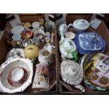 A mixed lot comprising glassware, ceramics to include Royal Doulton, Noritake and similar,