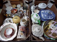 A mixed lot comprising glassware, ceramics to include Royal Doulton, Noritake and similar,