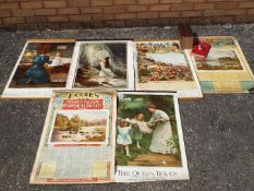 A quantity of vintage advertising calendar prints,