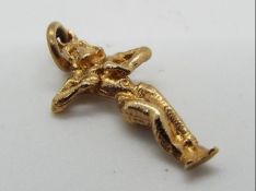 A hallmarked 9ct gold charm, approximately 1.5 grams all in.