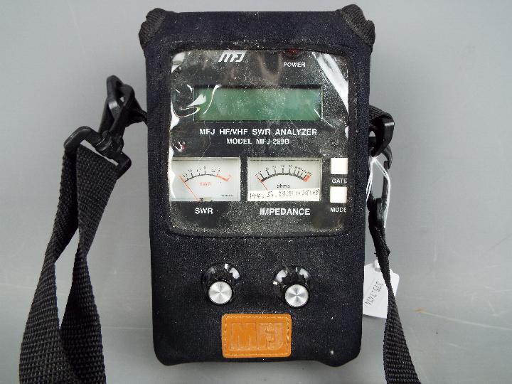 An MFJ HF/VHF SWR Analyser, model MFJ-259B.