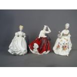 Three Royal Doulton lady figurines comprising Diana # HN2468, Natalie # HN3498 and Gail # HN2937.