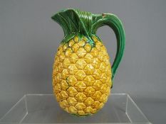 Minton - A Minton majolica jug in the form of a pineapple,