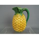 Minton - A Minton majolica jug in the form of a pineapple,