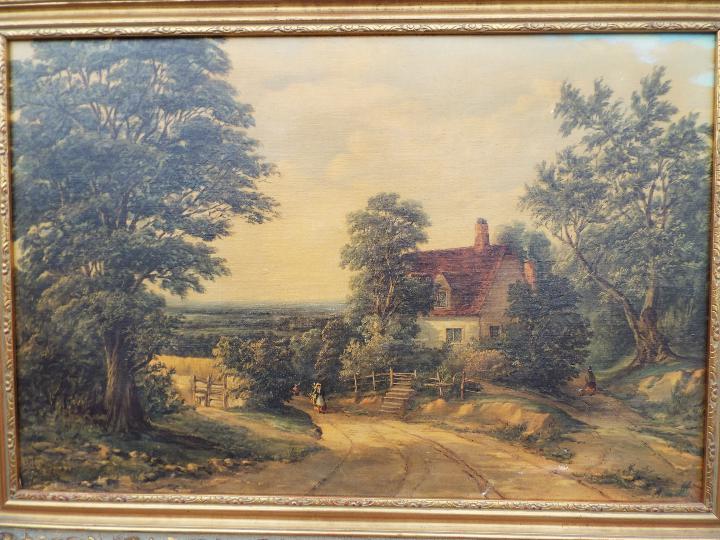 Two ornately framed oleographs by Fiehl Reproductions, - Image 2 of 3