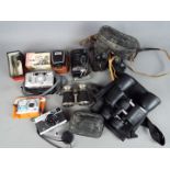 Photography - A collection of cameras and binoculars to include Fujifilm, Olympus 35 ECR,