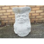 Garden Stoneware - A reconstituted stone deep planter / umbrella stand in the form of a large Toby