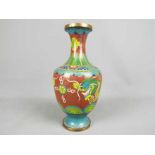 A Chinese closionné vase of baluster for