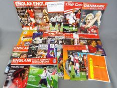England Football Programmes. Home and away issues mainly A4 size 1980s onwards.