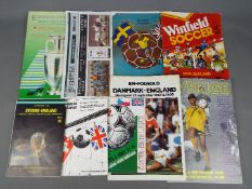 England Football - a collection of ten England away international match programmes, all different,