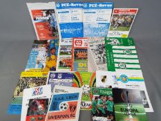 Football Programmes. Twenty One British clubs away in European competition.