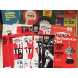 Football Programmes. A good selection of Texaco Cup matches from the early 1970s.