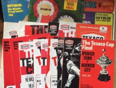 Football Programmes. A good selection of Texaco Cup matches from the early 1970s.