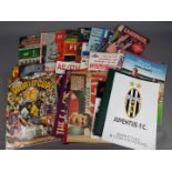 A collection of sporting programmes, predominantly football related, comprising cup finals,