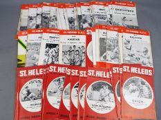 St Helens Rugby League Club - a collection of 73 home matchday programmes from the seasons 1969/70,