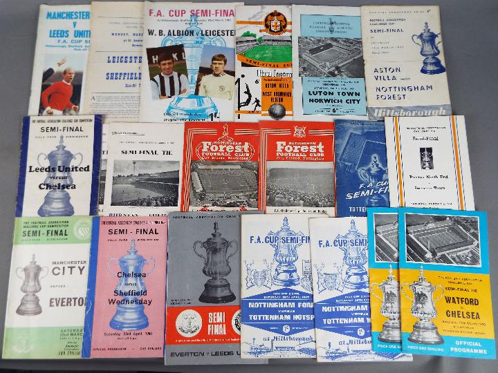 FA Cup Semi Final Football Programmes. Twenty one FA Cup Semi Finals 1957 to 1970.