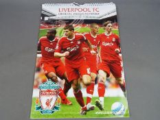 Liverpool FC Multisigned Football Calendar.