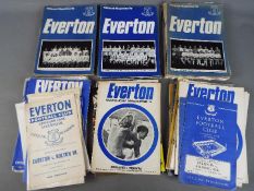 Everton Football Programmes. Home programme collection 1958 to the 1970s.