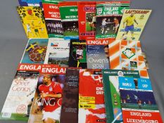 England Football Programmes. Home and away issues 1970s onwards.