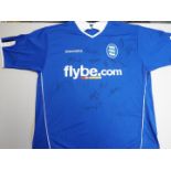 Signed Football Shirt. Birmingham City home short by Diadora sponsors flybe.