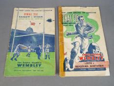 Rugby League Challenge Cup Competition - two early Final Tie match programmes,