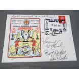 First Day Cover - Liverpool League and European Champions 1977-78 bearing signatures of Kenny