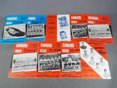 Glasgow Rangers Football Programmes. Home European matches 1960s.