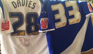 Player Football Shirts. Tranmere Rovers home shirt with full Coca Cola and Football League badging.