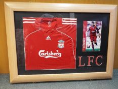 Signed Liverpool FC Football Display.