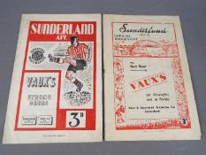 Sunderland FC Football Programmes.