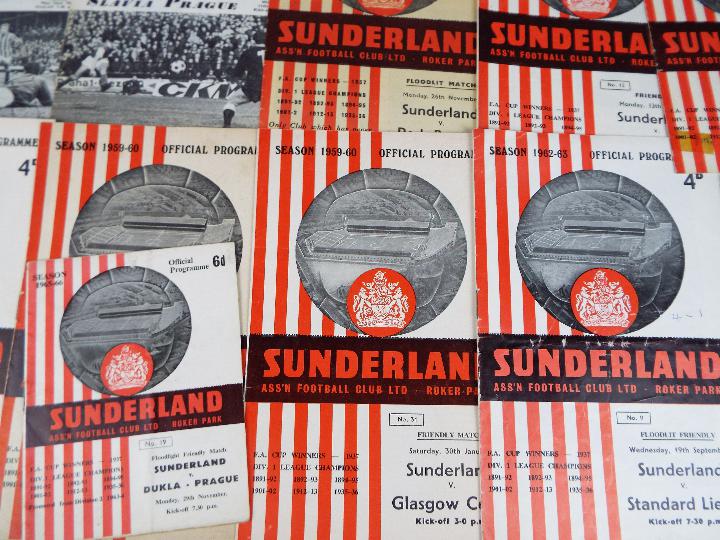 Sunderland FC Football Programmes. Home issues versus foreign opposition 1950s / 1960s. - Image 2 of 2