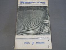 Hereford United Football Programme.