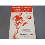 Rotherham United Football Programme.