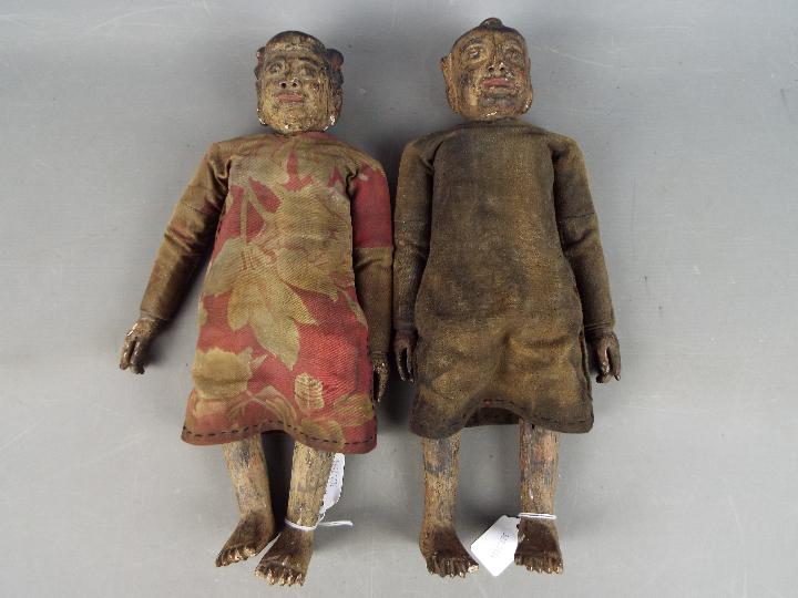 A pair of antique Chinese fertility dolls, late 19th / early 20th century, - Image 3 of 4