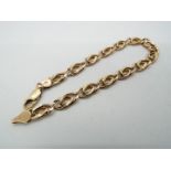 A 9ct gold bracelet, 19 cm (l), approximately 3.8 grams all in.