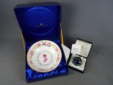 A limited edition Coalport Queen Elizabeth II Silver Jubilee bowl contained in original box with