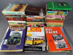 A collection of books and magazines, predominantly transport related, two boxes.