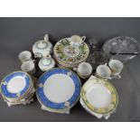 Lot to include a quantity of Royal Norfolk dinner and tea wares, Wedgwood Embossed Queens Ware,