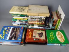 A quantity of books relating to trains and railways, two boxes.