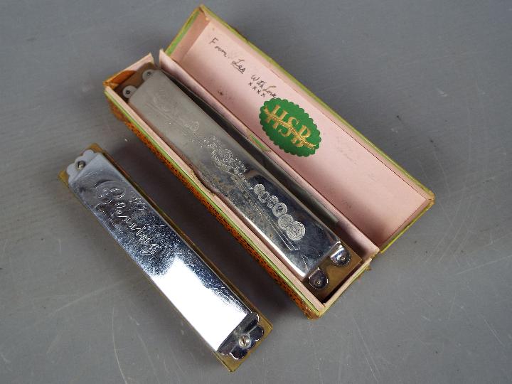 Three vintage mouth organs by Hohner, all boxed, and one other. - Image 4 of 4