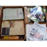 A quantity of vintage ephemera relating to transport and gardening, three boxes.