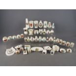 A collection of various Goss crested ware pieces, in excess of 45 pieces.