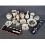 A collection of ceramics to include Royal Worcester Palissy wares, Wedgwood and similar.