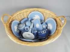 Wedgwood - A collection of Jasperware, predominantly light blue.