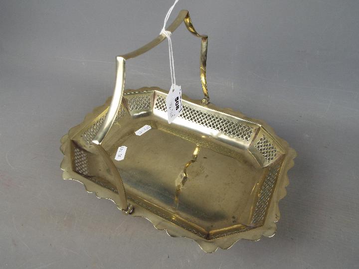 Lot to include a plated, swing handle dish, - Image 2 of 4
