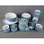 Denby - A quantity of Denby blue Elements dinner and tea wares, 31 pieces.