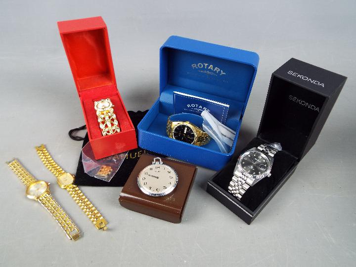A collection of watches to include, Rotary, Sekonda, Oris and other.